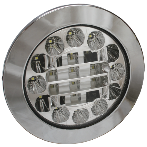 Konc.lampa kulatá LED 10-30V s rámečkem mlhovka