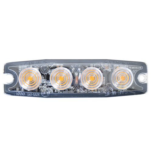 Světlo výstražné LED 4, 6W - 12-24V, 111x7x30mm, IP68, oranžové