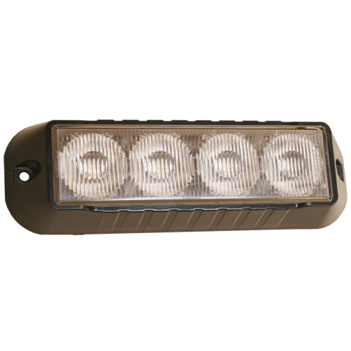LED výstražná svítilna 12 - 24V, 4 LED, 147x45x24,7mm, oranžová