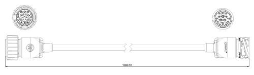 Kabel hlavní BPW 9 pin/ 15m ADR