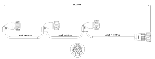 Adaptér zadní BPW 2,1m 3x amp