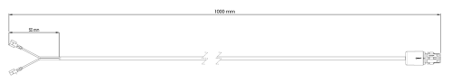 Kabel přídavný 2x1 1000mm