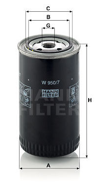 Filter olejový DAF 65 CF; IVECO, RVI MIDLINER; VOLVO FLC; VW LT 28-35 I CG-T4.40CC 11.75-12.00