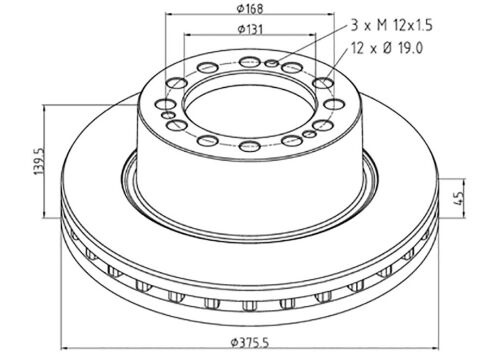 Kotouč SAF SKRB 9019(19,5-22,5