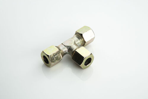 Šroubení T pr.10mm 3xpřevl.matice