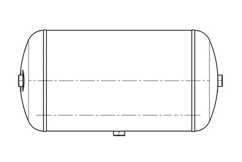 Vzduchojem 15l / 206 x 535 / 12,5 bar, Al
