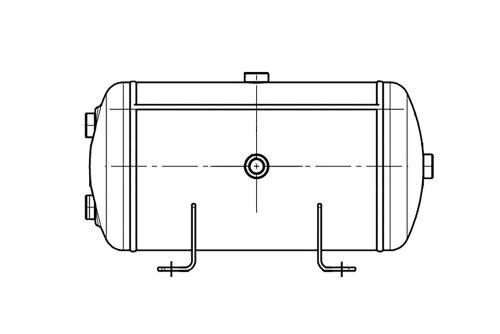 Vzduchojem 20l / 246 x 510 / 12,5 bar, Al