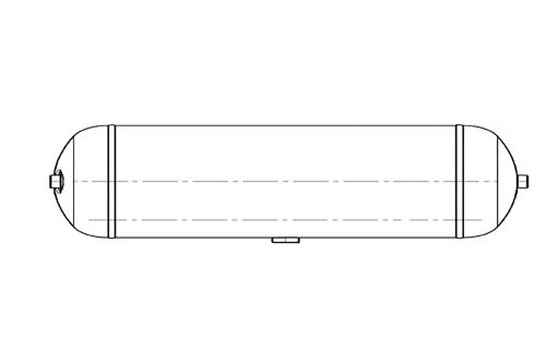 Vzduchojem 40l / 310 x 630 / 12,5 bar, Al