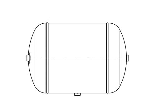 Vzduchojem 60l / 396 x 592 / 11,0 bar, Al