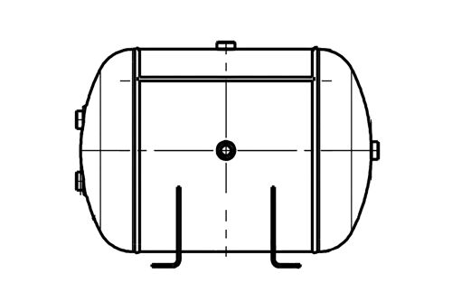 Vzduchojem 60l / 396 x 592 / 11,0 bar, Al