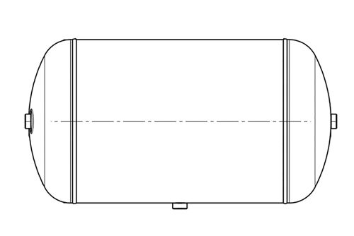 Vzduchojem 80l / 396 x 750 / 11,0 bar, Al