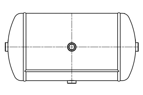 Vzduchojem RVI 20l / 250 x 491/13 bar