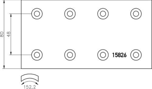 Sada obložení brzd. 310x80 08 (8ks)