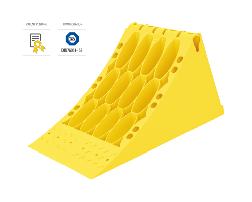 Klín zakládací plastový 200mm, žlutý, CROWNY 53